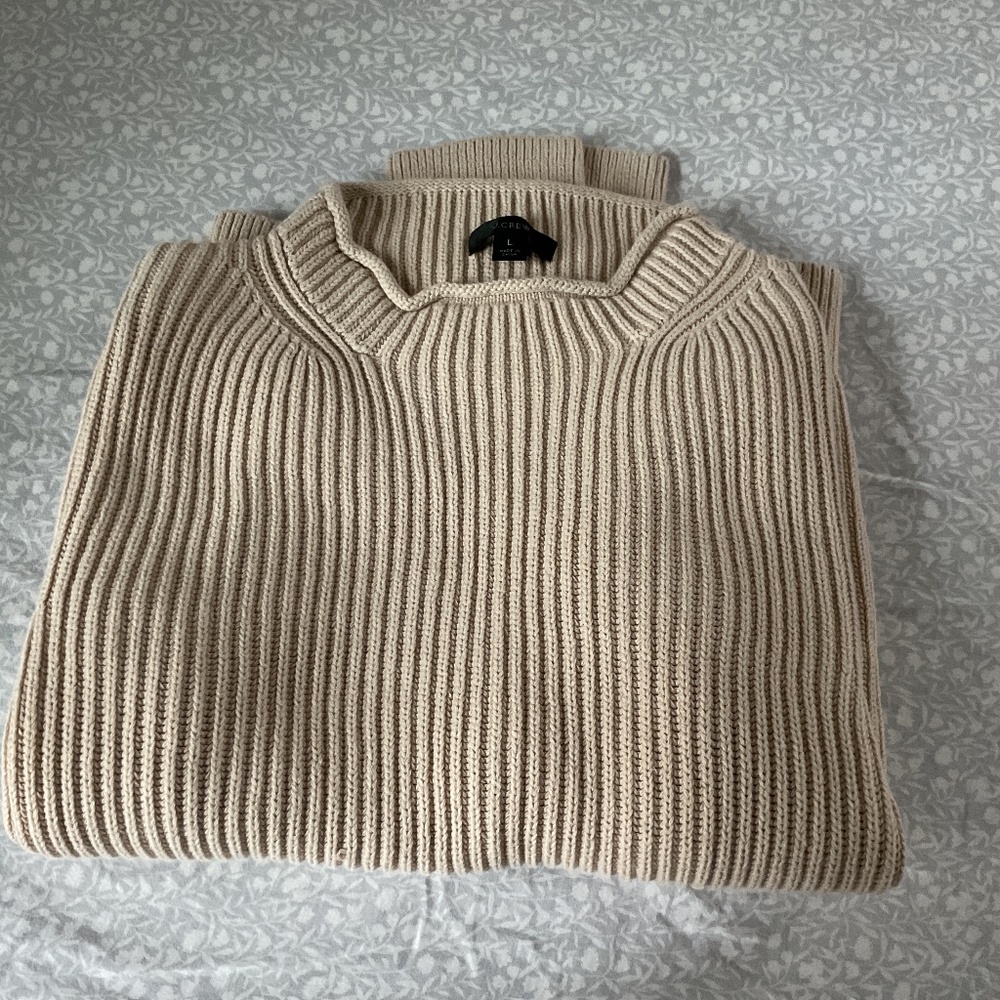 VGUC Tan Rollneck Style Ribbed Sweater